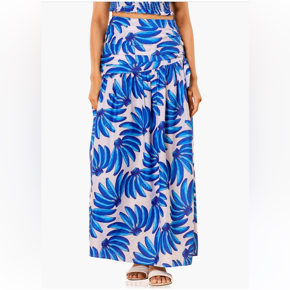 HT 360 COLLECTIVE MAXI PRINT SKIRT SIZE XS MSRP $189.00 NWT